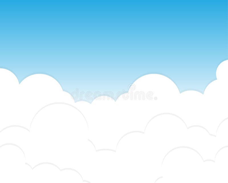 Cloud On Blue Sky Background Illustration Stock Illustration