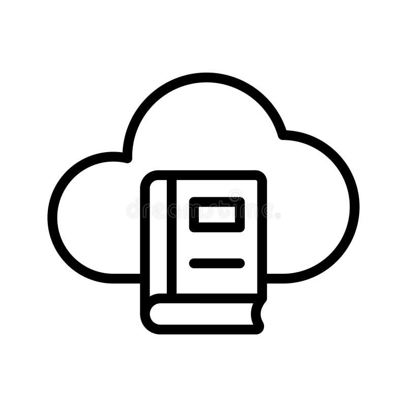 Cloud Book stock illustration