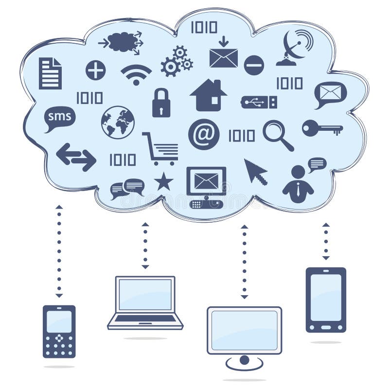 Cloud computing vector illustration