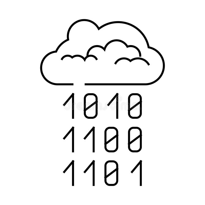 Cloud computing business process line icon vector illustration vector illustration