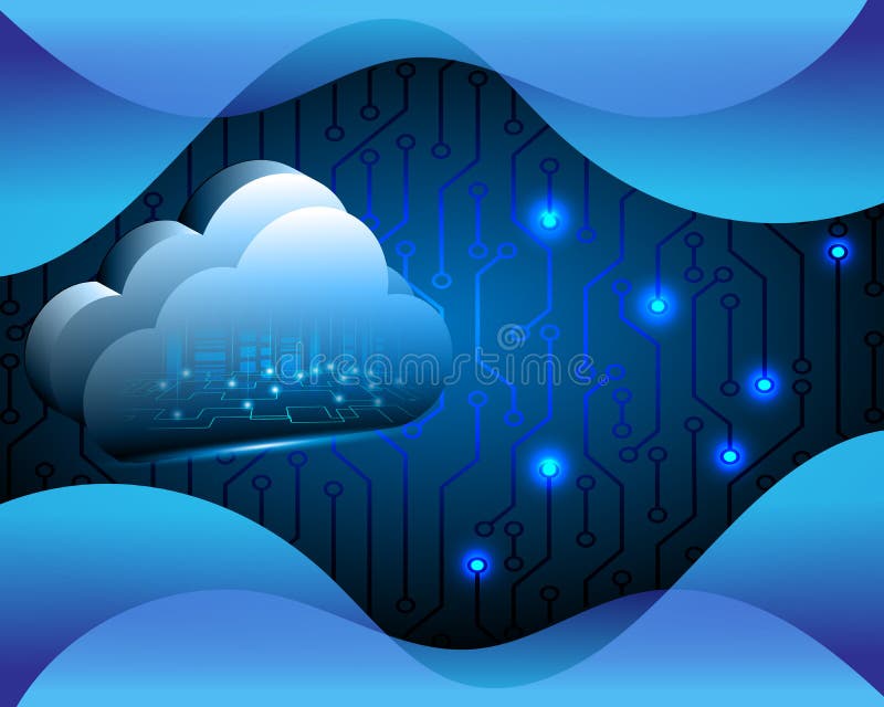 Cloud computing business Transaction data storage technology stock illustration Cloud computing business Transaction data storage technology stock illustration