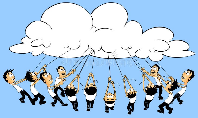 Cloud computing concept. royalty free illustration