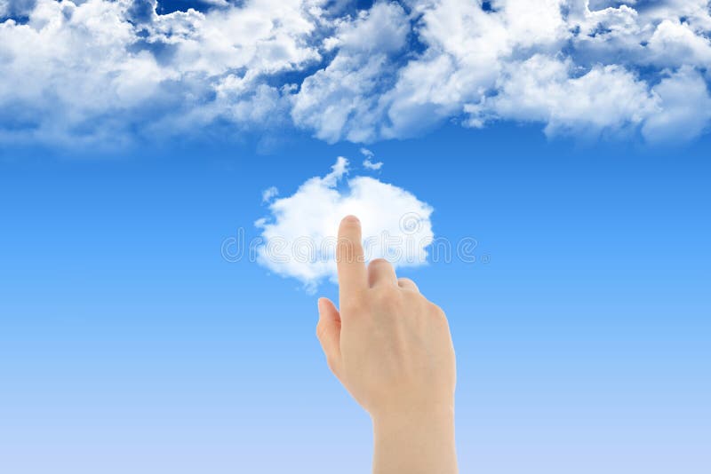 Cloud computing concept stock photo