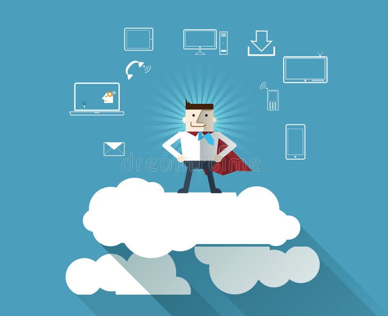 Cloud Computing Concept Background with Superhero-businessman Stock Vector - Illustration of cartoon, global: 50840608 Cloud Computing Concept Background with Superhero-businessman Stock Vector - Illustration of cartoon, global: 50840608