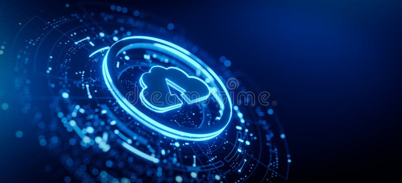 Cloud computing digital icon. Technology, internet and network concept vector illustration