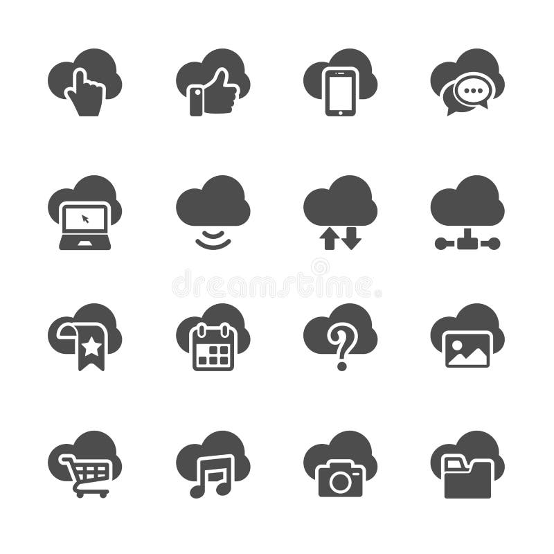 Cloud computing icon set, vector eps10 vector illustration Cloud computing icon set, vector eps10 vector illustration