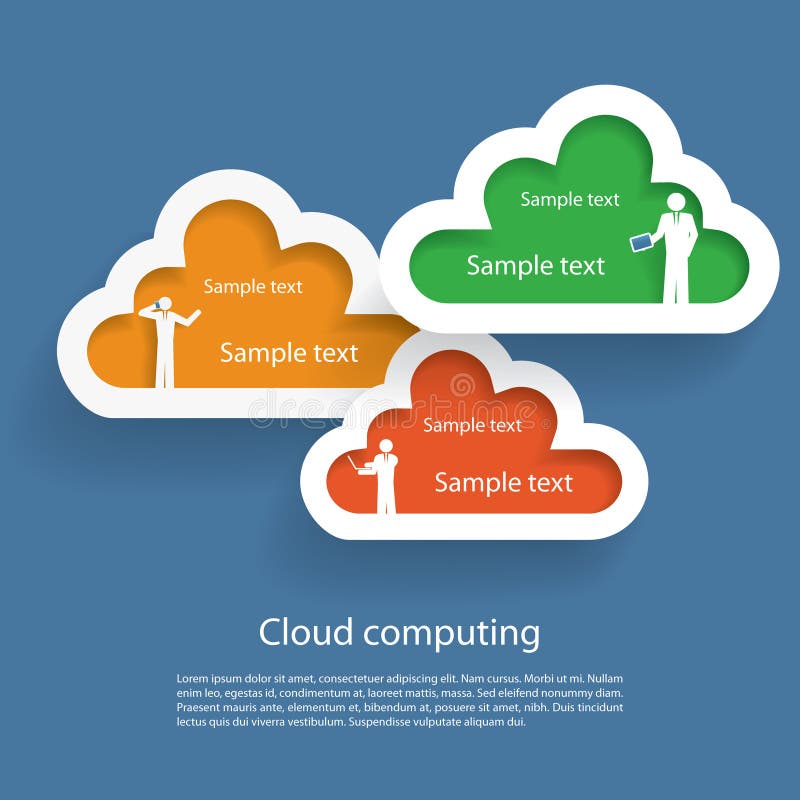Cloud computing icons stock illustration