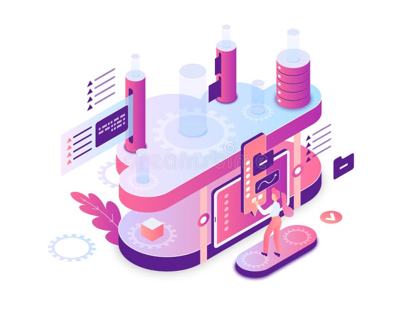 Cloud computing it infrastructure network resources stock illustration