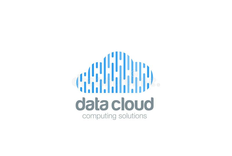 Cloud computing Logo design Data Storage network t royalty free illustration Cloud computing Logo design Data Storage network t royalty free illustration