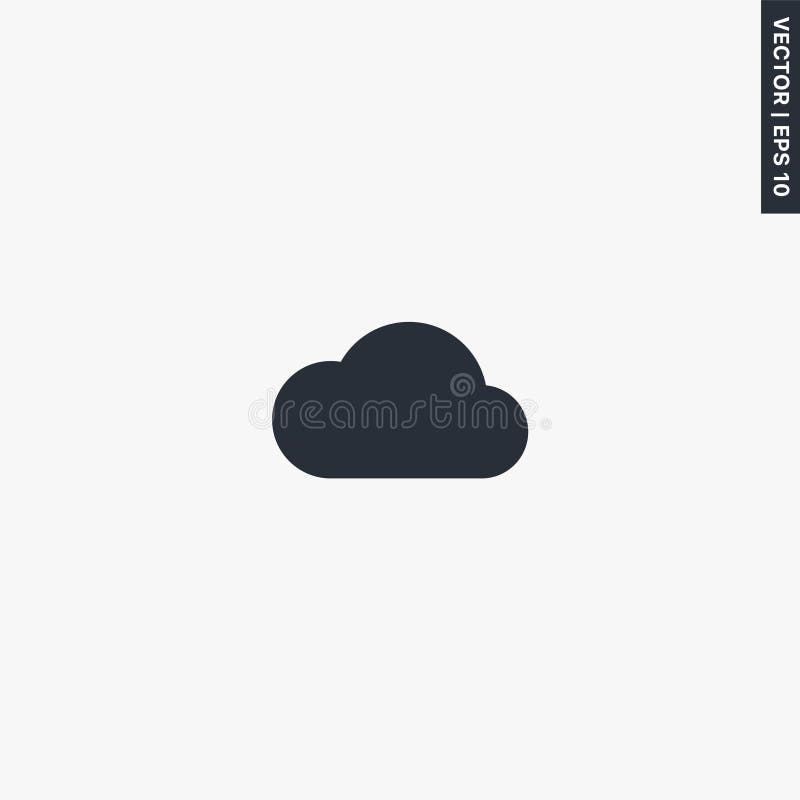 Cloud computing, premium quality flat icon royalty free illustration