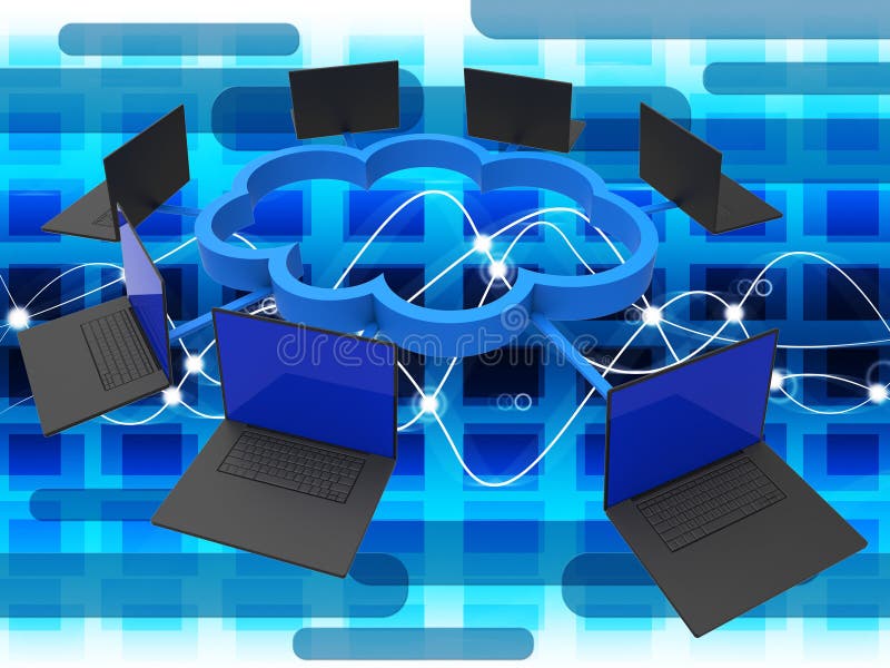 Cloud Computing Shows Global Communications And Computer vector illustration Cloud Computing Shows Global Communications And Computer vector illustration