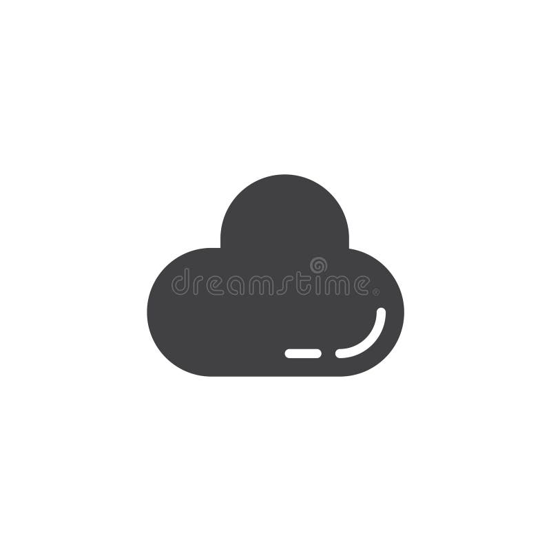 Cloud computing solid glyph icon royalty free illustration