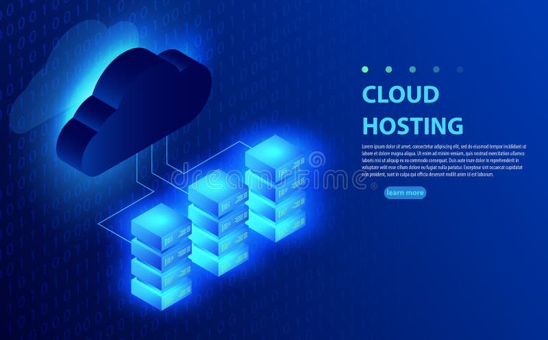 Cloud computing, storage, hosting, services, network management, data synchronization vector concept. stock illustration Cloud computing, storage, hosting, services, network management, data synchronization vector concept. stock illustration
