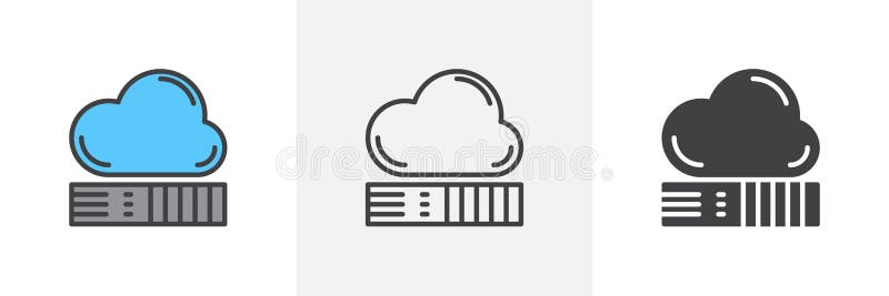Cloud computing storage icon stock illustration