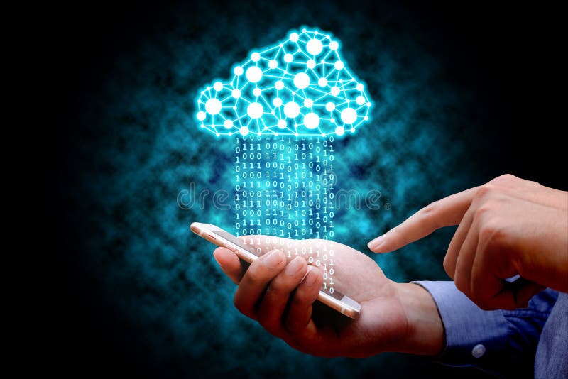 Cloud computing, technology connectivity concept, Businessman us royalty free stock photos Cloud computing, technology connectivity concept, Businessman us royalty free stock photos