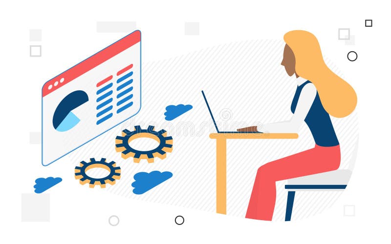 Cloud computing technology hosting services over internet royalty free illustration