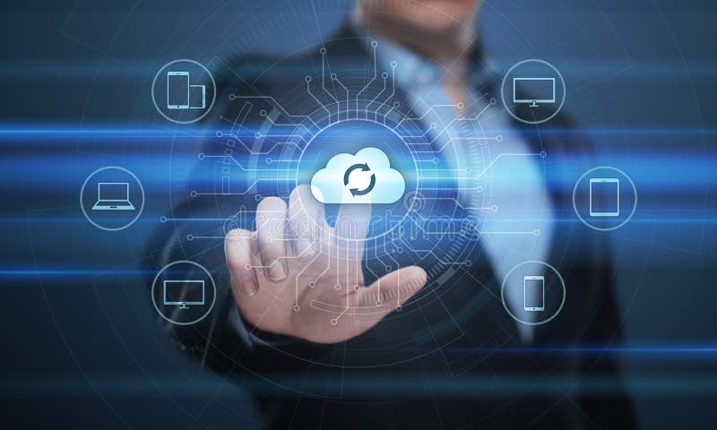 Cloud Computing Technology Internet Storage Network Concept stock photo