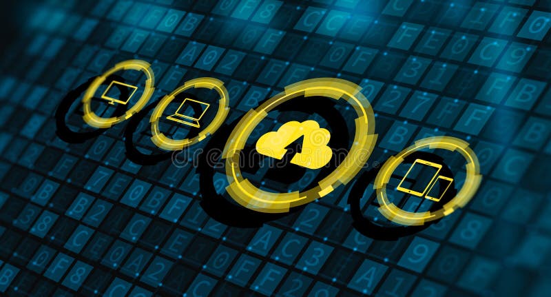 Cloud Computing Technology Internet Storage Network Concept stock illustration