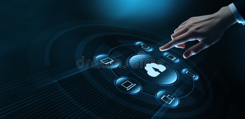 Cloud Computing Technology Internet Storage Network Concept stock photo