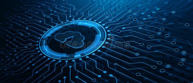 Cloud Computing Technology Internet Storage Network Concept stock illustration