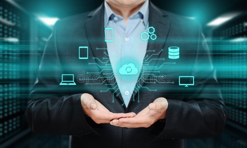 Cloud Computing Technology Internet Storage Network Concept stock photo