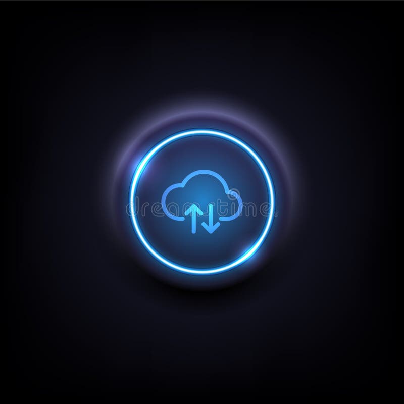 Cloud Computing technology storage cyber security technology, data server connection concept vector illustration