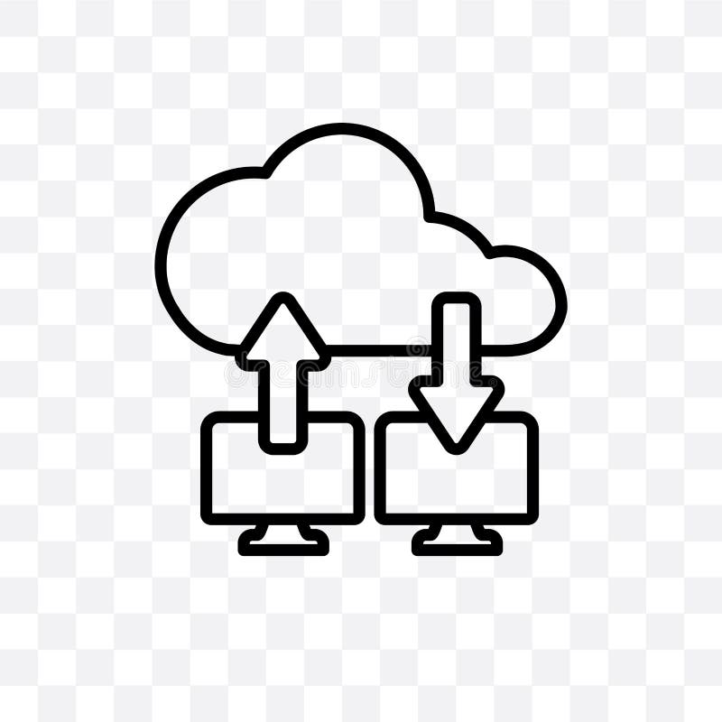 Cloud Computing Vector Linear Icon Isolated On Transparent Background Cloud Computing Transparency Concept Can Be Used For Web An Stock Vector Illustration Of Control Internet 130974976