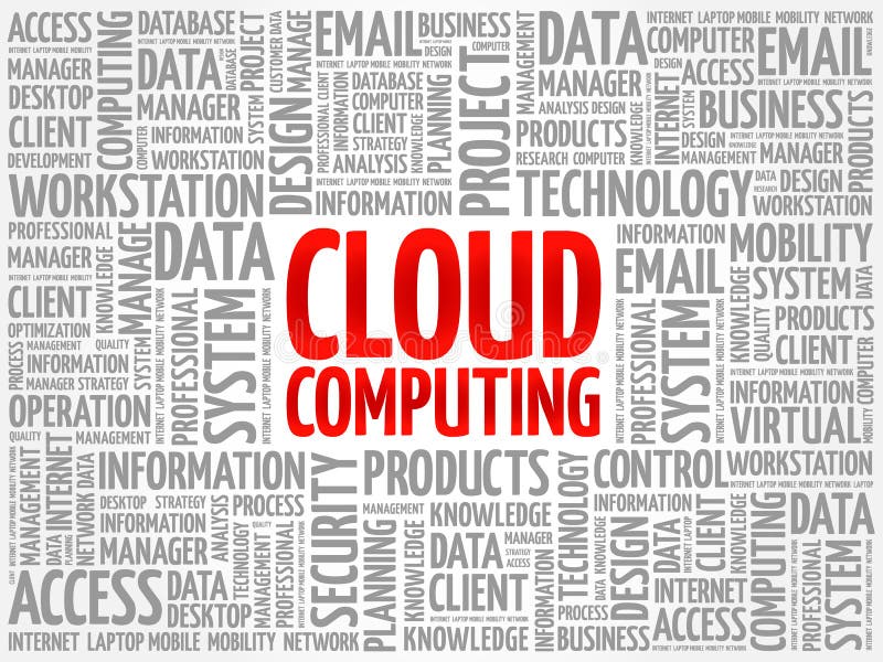 Cloud Computing Mind Map with Marker, Business Concept Background Stock