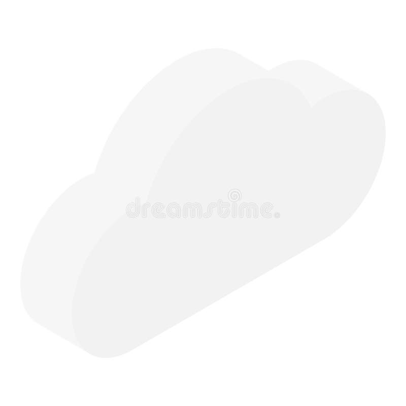 Cloud data server icon, isometric style royalty free illustration