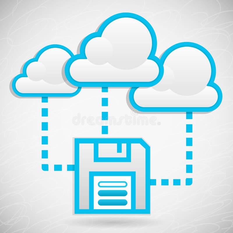 Cloud Data Storage stock illustration