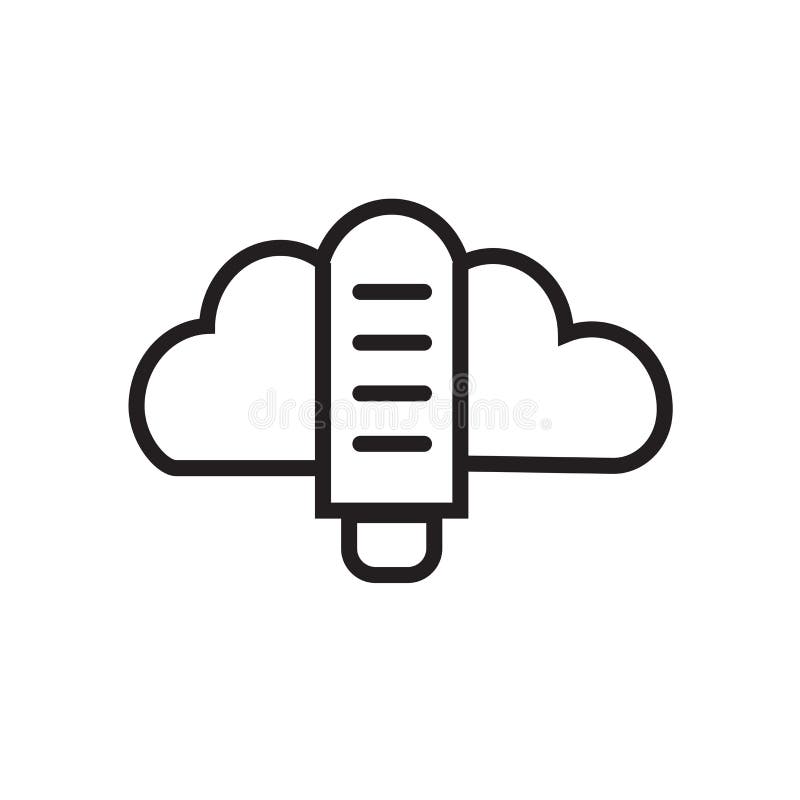 Cloud data storage icon stock illustration Cloud data storage icon stock illustration