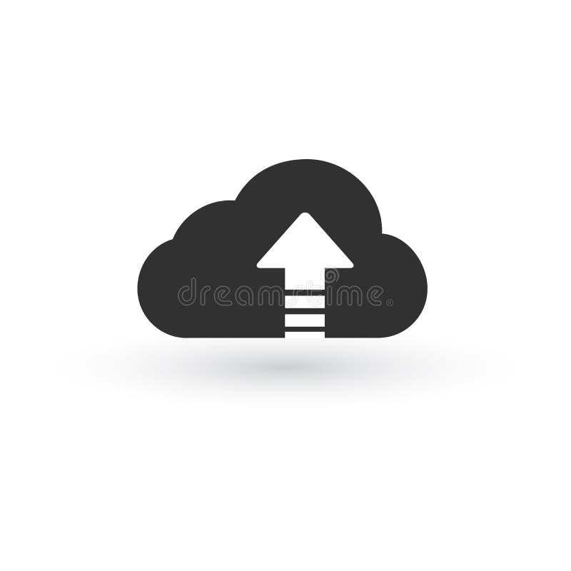 Cloud Data Upload Icon, vector illustration isolated on white background royalty free illustration Cloud Data Upload Icon, vector illustration isolated on white background royalty free illustration