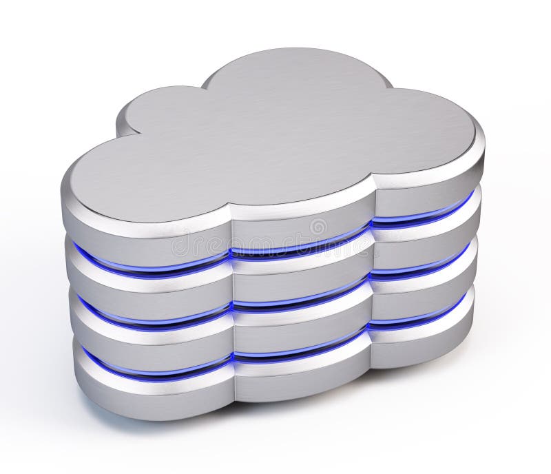 Cloud database icon royalty free illustration