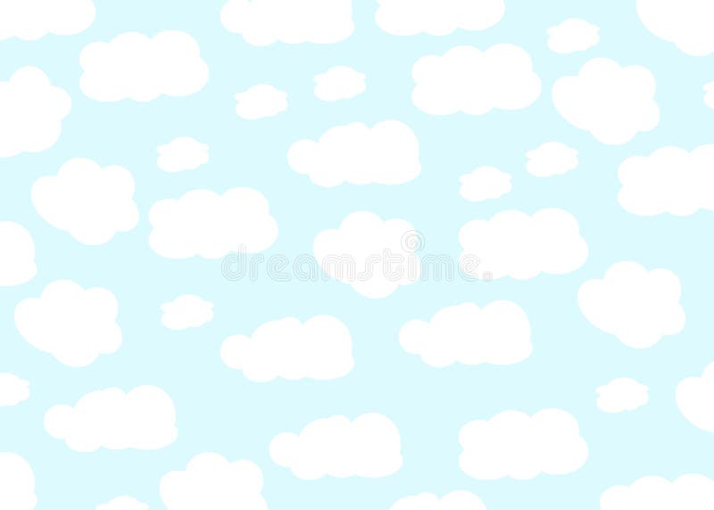 Cloud Design. Baby Background. Blue Sky with Clouds. Vector