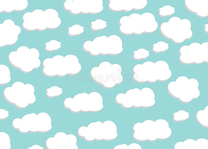 Cloud Design. Baby Background. Blue Sky with Clouds. Vector ...