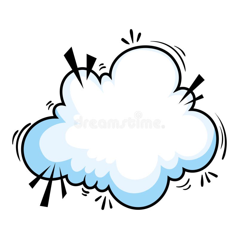 Cloud expression pop art stock illustration