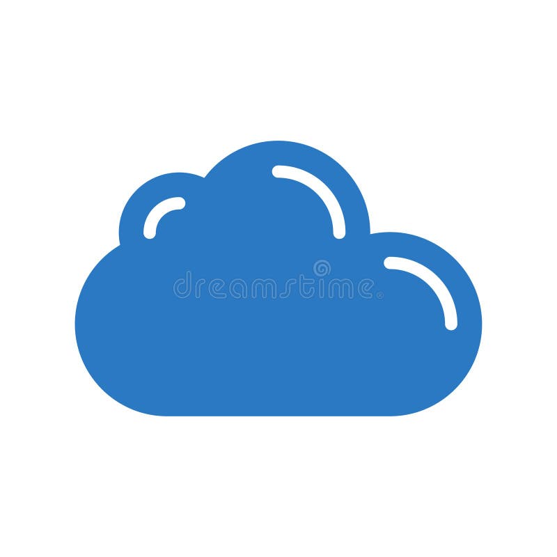 Cloud glyphs color vector icon royalty free illustration