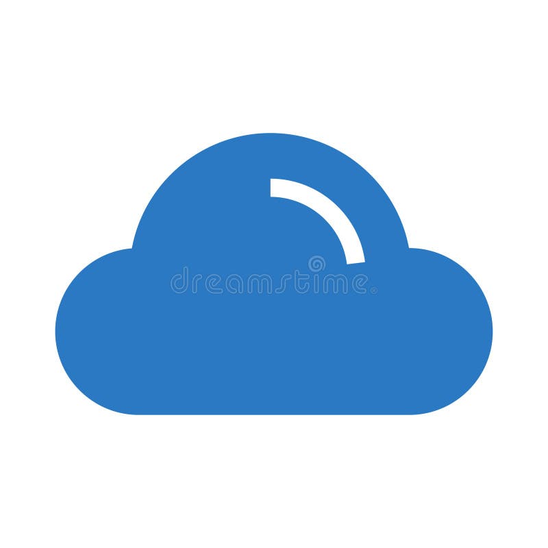 Cloud glyphs double color icon royalty free illustration