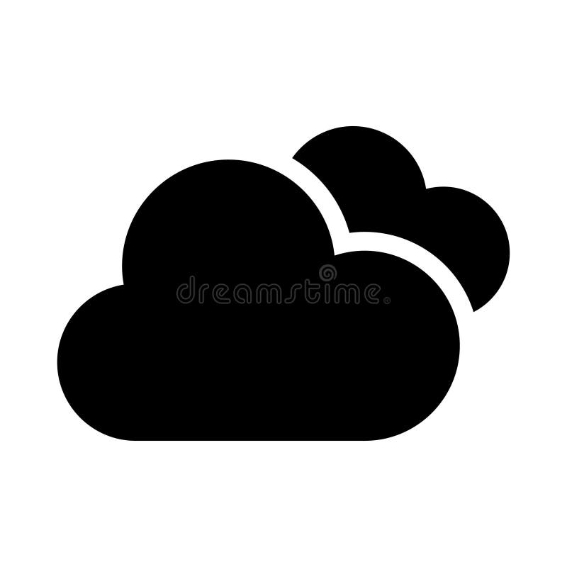 Cloud glyphs icon royalty free illustration