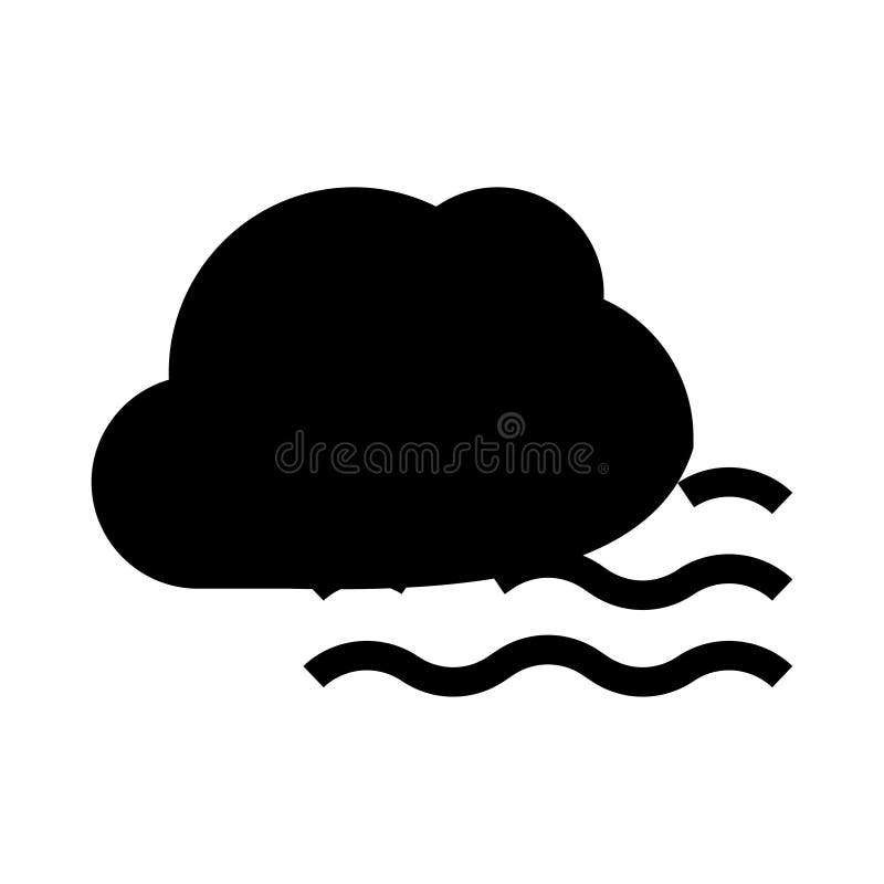 Cloud glyphs icon stock illustration