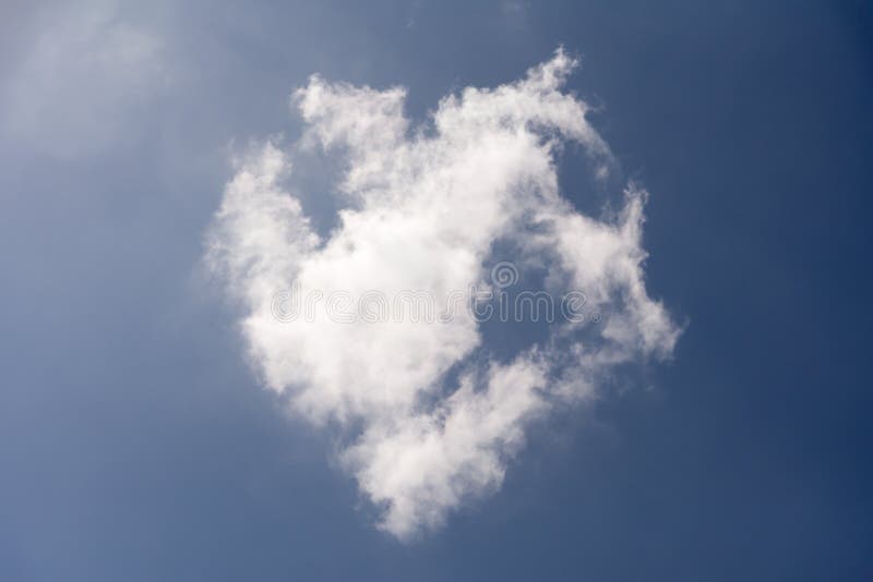 Cloud heart in blue sky stock images Cloud heart in blue sky stock images