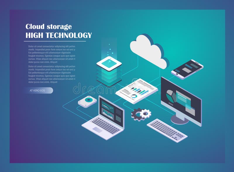 Cloud Hosting Network concept vector illustration Cloud Hosting Network concept vector illustration
