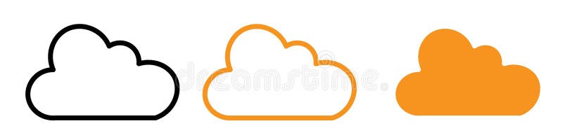 Cloud Icon Set Internet and Network Illustrations for Digital and Web Projects. Cloud icon web design logo set collection in vector