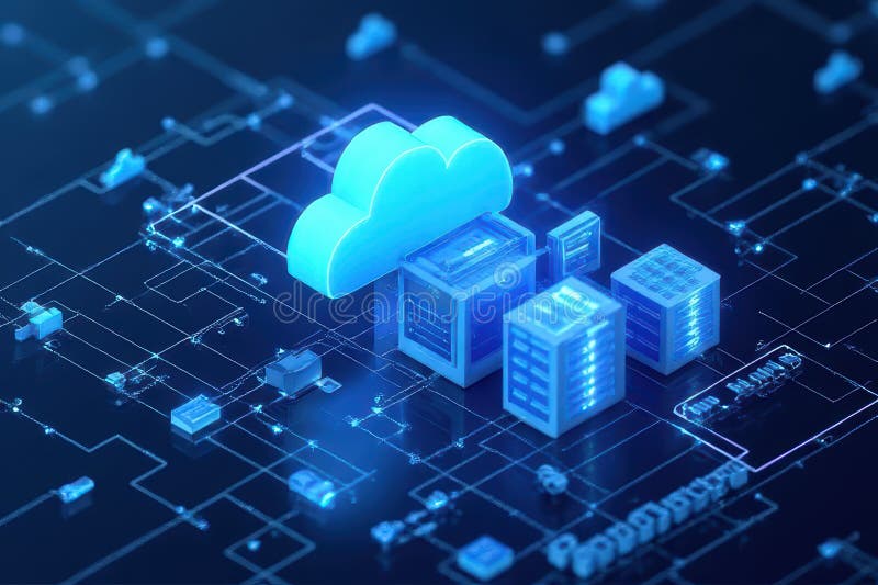 Cloud Innovation Highlighted royalty free illustration