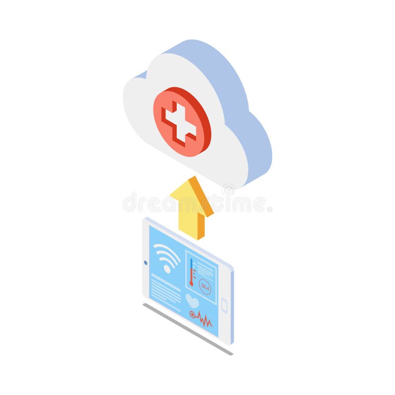 Cloud Medical Data Composition Stock Illustration Illustration of