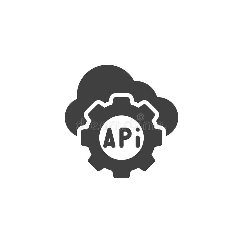 Cloud mit einem API-Gangesektor-Symbol vektor abbildung