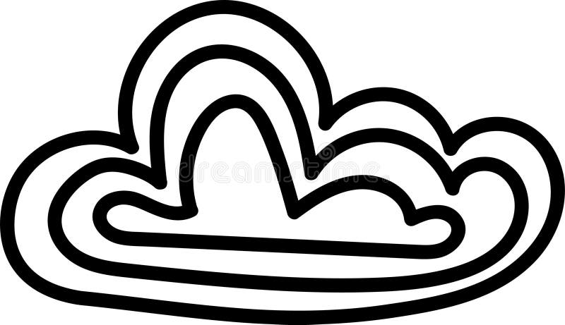 Abstract Cloud Outline Drawing royalty free illustration