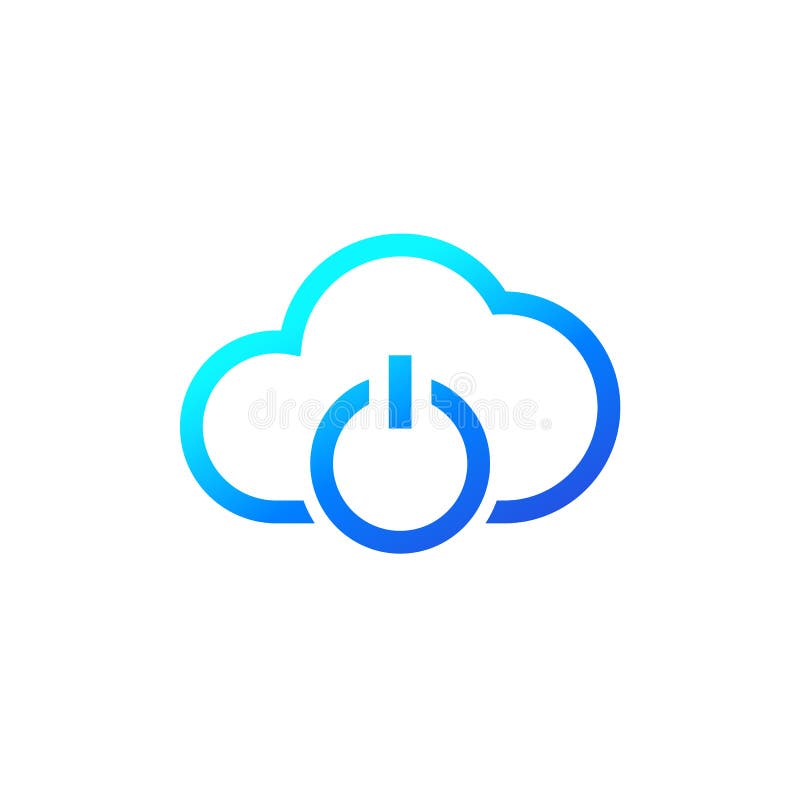 Cloud and off icon for web and apps royalty free illustration
