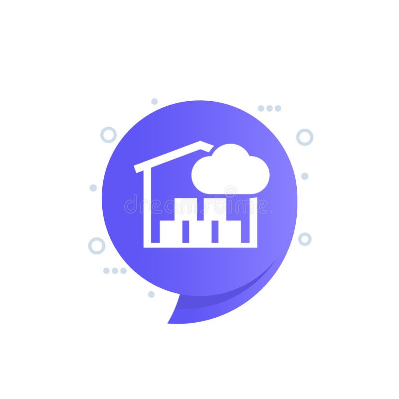 Cloud platform for warehouse icon for web vector illustration