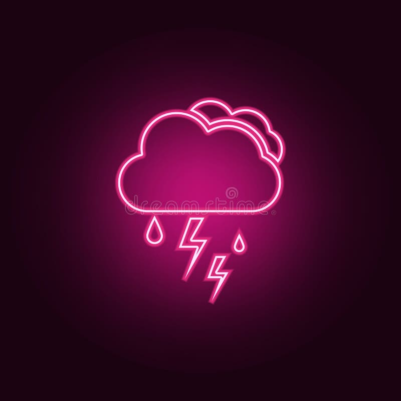 Thunderstorm Lightning Bolt Icon. Element Of Natural ...